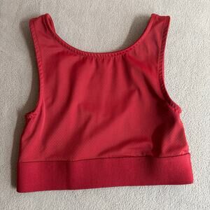 Wolaco Scoop Back Sports Bra Womens S Red Yoga Workout Sporty Athletic